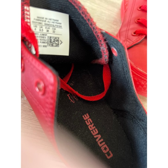 Converse Red Vegan Leather Ladies Size 6 Shoes 9A1603M88 - Picture 6 of 8